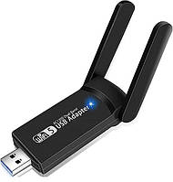 Адаптер WiFi USB3.0 1300 Mbps 2.4G+5G 802.11ac Mu-MIMO RTL8812BU 2х3 дБ