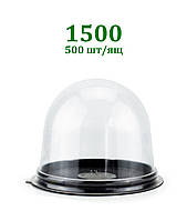 Одноразова упаковка (аналог ПР-Т-85) із чорним дном для тістечок, 500 шт/уп