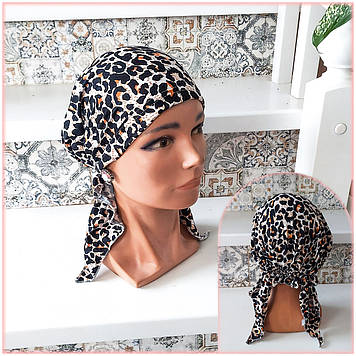 Шапка косинка трикотажна для алопеції (онко) KRALIA- 9