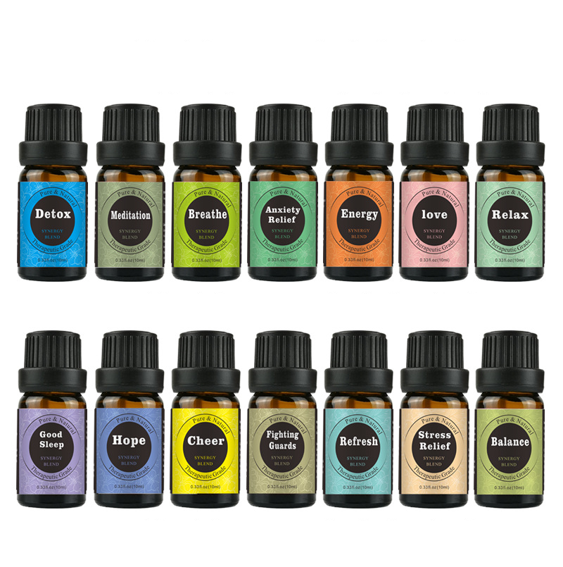 Натуральні ефірні олії для ароматерапії, рослинні композиції для підвищення чутливості, Synergy Blend, 10 мл, фото 1