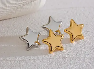 Великі дуті сережки "Massive Star"