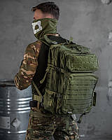 Рюкзак тактический 45 литров, штурмовой рюкзак цвет хаки, рюкзак тактический олива, военный рюкзак зс pd307
