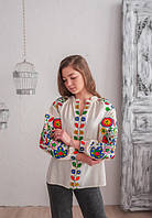 Ефектна жіноча сорочка з яскравою вишивкою, Вишиванки жіночі Дизайнерські Вишиті блузи, Етнічний одяг