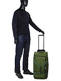 Сумка дорожня на колесах MADISSON 21062 середня 62 см оливкова, фото 10