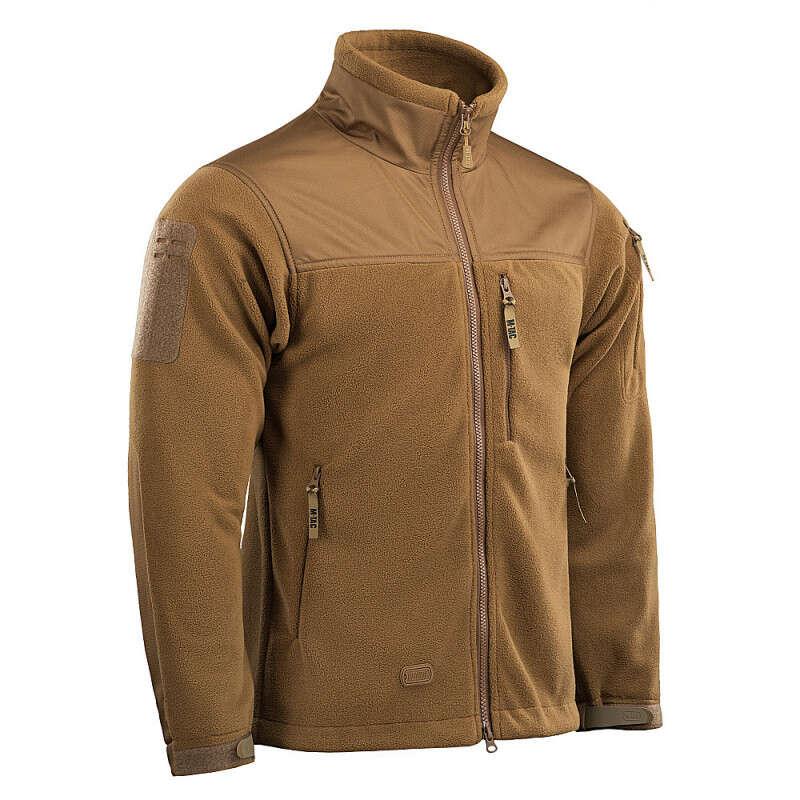 Тактическая флисовая куртка Койот M-TAC Alpha GEN.II, штурмовая флисовка со вставками из Оксфорд 2XL - фото 5 - id-p2085530499