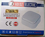 Вимикач одноклавішний білий EVA накладний для відкритого монтажу арт. 112.001.0001, фото 2