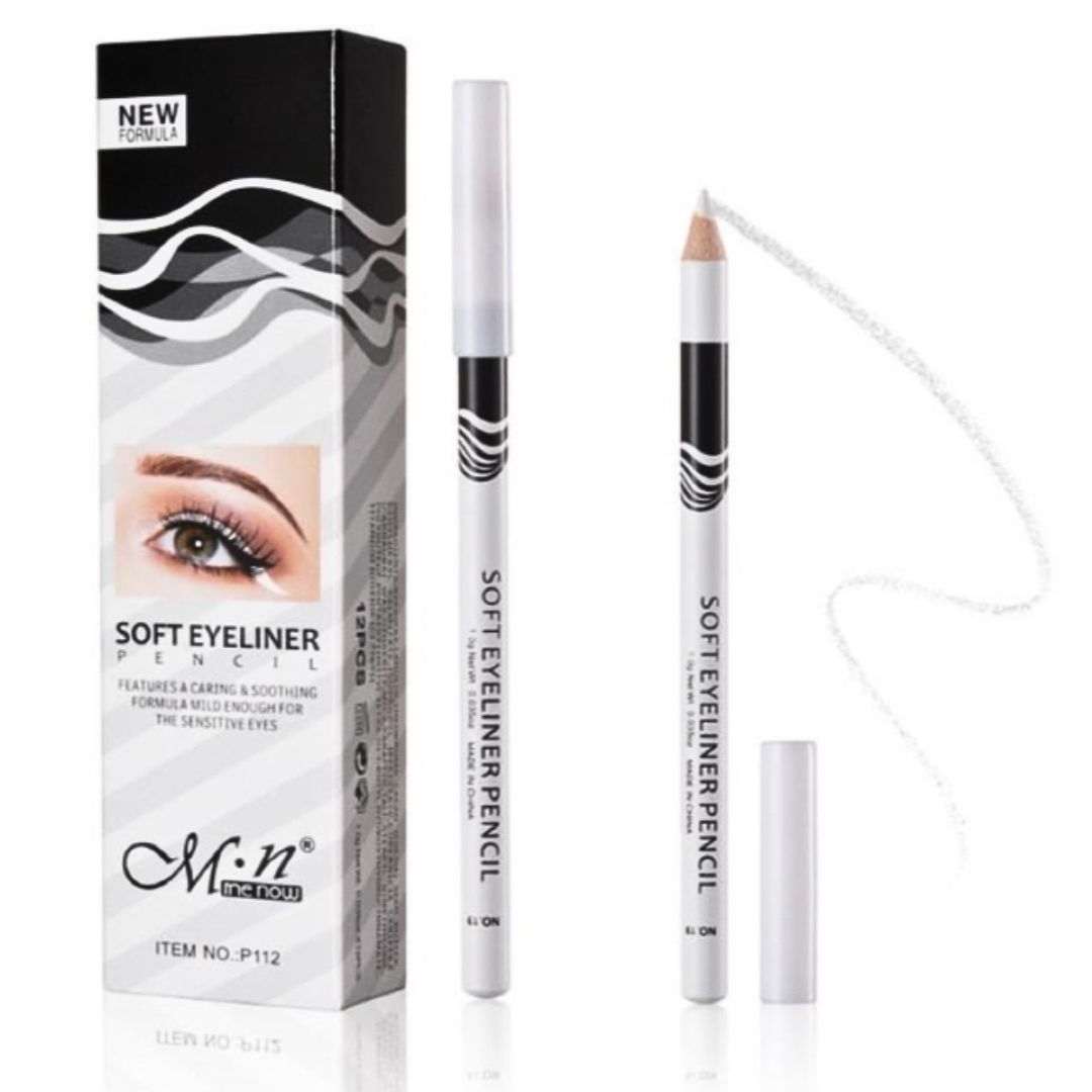 Олівець для розмітки водостійкий, м’який Menow Soft Eyeliner | Білий, фото 1