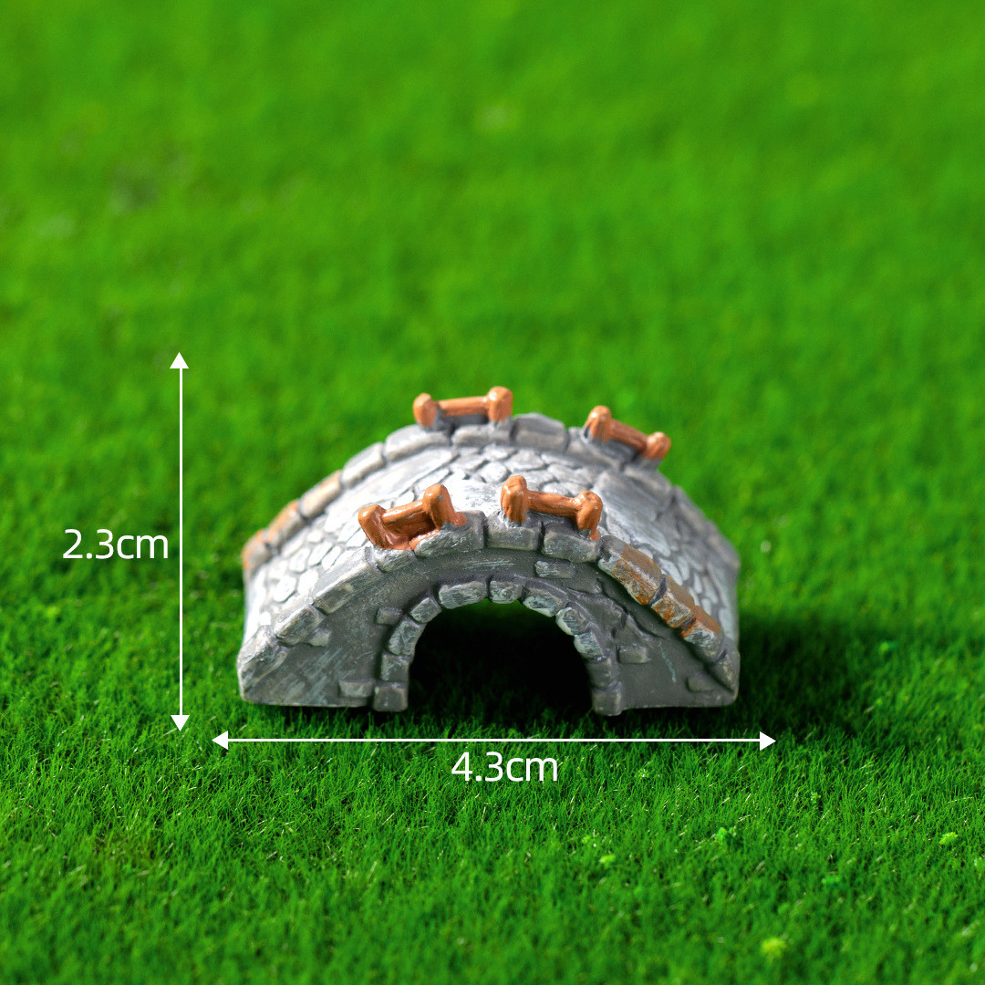 Мініатюра місток для діорами 4.3*2.3 см Сірий, фото 1