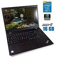 Ноутбук мощный Lenovo ThinkPad P52, Ноутбуки для игр i7-8850H(6 ядер) 16GB/512GB/15.6"/Quadro P1000 4 pd307