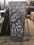 Декоративна різьблена панель з металу з візерунками, для воріт, огорож та хвірток, плазмова різка, фото 2
