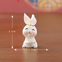Мініатюра кролик Міла 4.2*1.8 см Білий