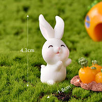 Мініатюра кролик Гаррі 4.3*1.8 см Білий