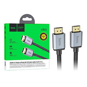 Кабель HDMI-HDMI 2.1 Ultra HD 8K Hoco US03 (1м)