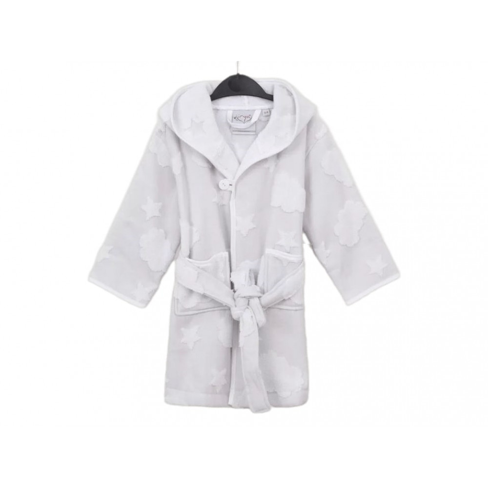 Халат дитячий Irya - New Cloud gri сірий 6-7 років 116-122 см, фото 1