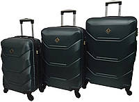 Дорожный набор чемоданов Bonro 2019 3 штуки изумрудный