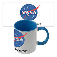 Чашка з принтом 65601 NASA (блакитна)