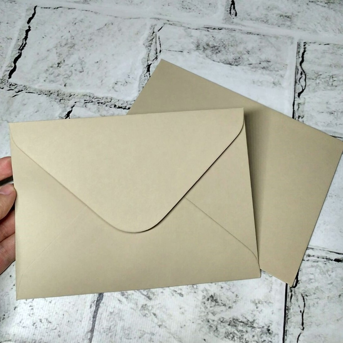 Паперовий Конверт 12,6х17,5 см Бежевий 5-73641-5