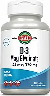 Магний глицинат + D-3 (Magnesium glycinate + D-3) KAL 90 капсул