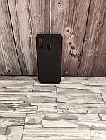 Задня накладка Samsung A30 Carbon Silicone case Black