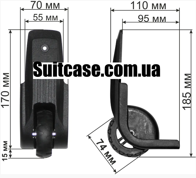 Колеса для валіз і сумок/на дорожні сумки/тканинні валізи/1048, фото 1