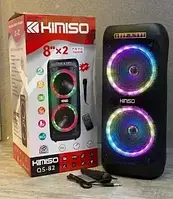 Портативная Bluetooth колонка с динамической LED подсветкой KIMISO QS 82 с микрофоном, сабвуфером и TWS VIC