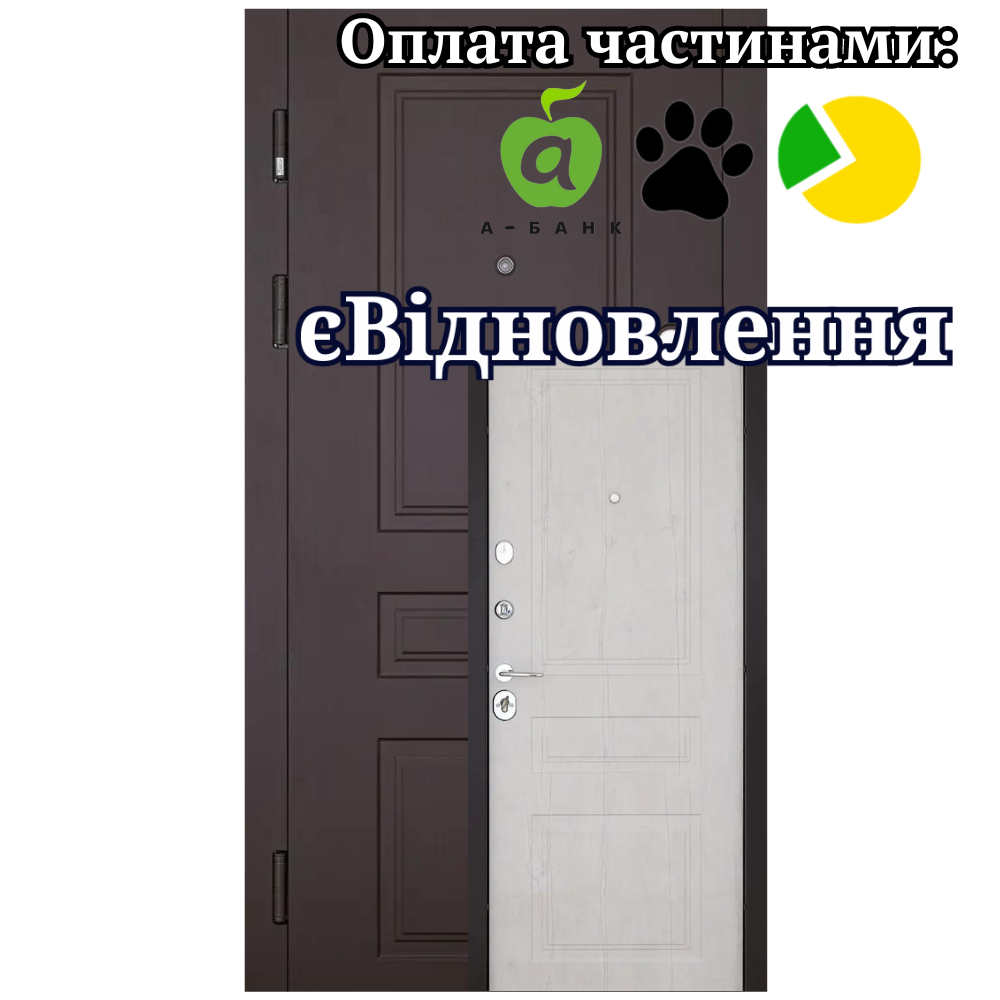 Вхідні двері модель 508/519 Rubina MEGAPOLIS 3, три контури ABWEHR