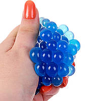 Игрушка антистресс мячик в сетке из гидрогеля Стресбол 5*5см Синий