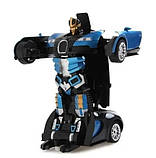 Робот-трансформер машинка 30 см 2в1 Bugatti Car Robot TT663 на пульті керування, фото 5