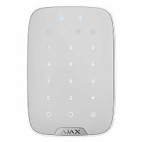 Бездротова сенсорна клавіатура Ajax KeyPad S Plus Jeweller white для керування системою безпеки Ajax