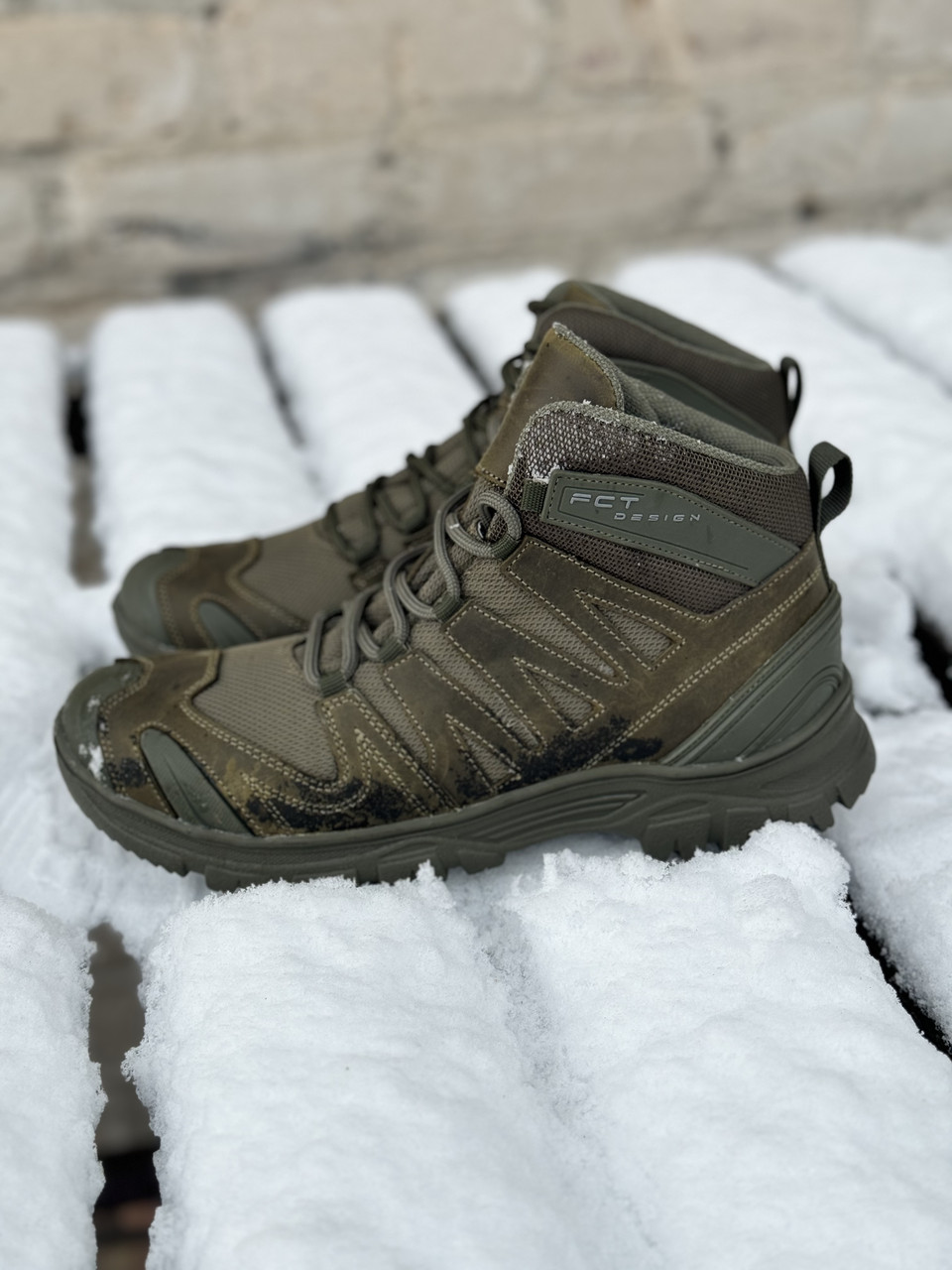 Черевики тактичні демісезонні FCT Headhunter мембрана GoreTex хакі
