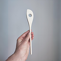 Набори кухонного приладдя дерево 6 предметів з підставкою кераміка білий, фото 3