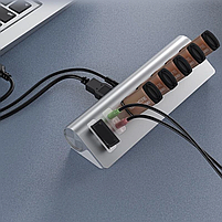 USB хаб Acasis 5U-SACR 9 в 1 алюмінієвий hub картридер аудіо звукова карта, фото 5