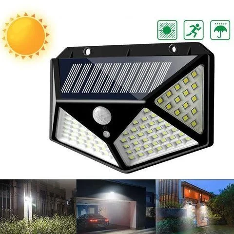 Уличный светильник Solar Motion 100 LED на солнечной батарее с датчиком движения - фото 1 - id-p2085586639