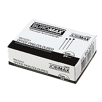 Шпильки кольорові JOBMAX 34 мм 100 шт. у картон коробці