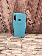 Задня накладка Samsung A30/А305 Silicone Cover case Sky Blue