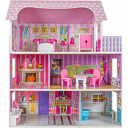 Дерев'яний будинок для ляльок Kruzzel Dollhouse 70 см