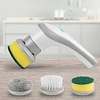 Щётка для мытья посуды с насадами аккумуляторная Electric Cleaning brush «D-s»