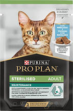 Purina Pro Plan Sterilised Nutrisavour 85 г шматочки в паштеті з тріскою вологий корм для котів