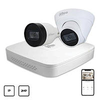 Комплект IP відеоспостереження Dahua IP KIT 2x2MP INDOOR-OUTDOOR