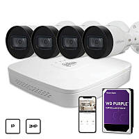 Комплект IP відеоспостереження Dahua IP KIT 4x2MP OUTDOOR + HDD 1TB