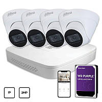 Комплект IP відеоспостереження Dahua IP KIT 4x2MP INDOOR + HDD 1TB