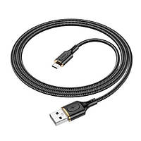 Кабель Usb Micro USB HOCO X95 2.4A 1m (круглый,тканевый) Black