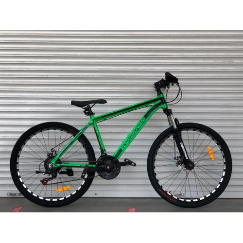 Велосипед гірський алюмінієвий 29" Toprider 680 рама 19 обладнання Shimano Салатовий
