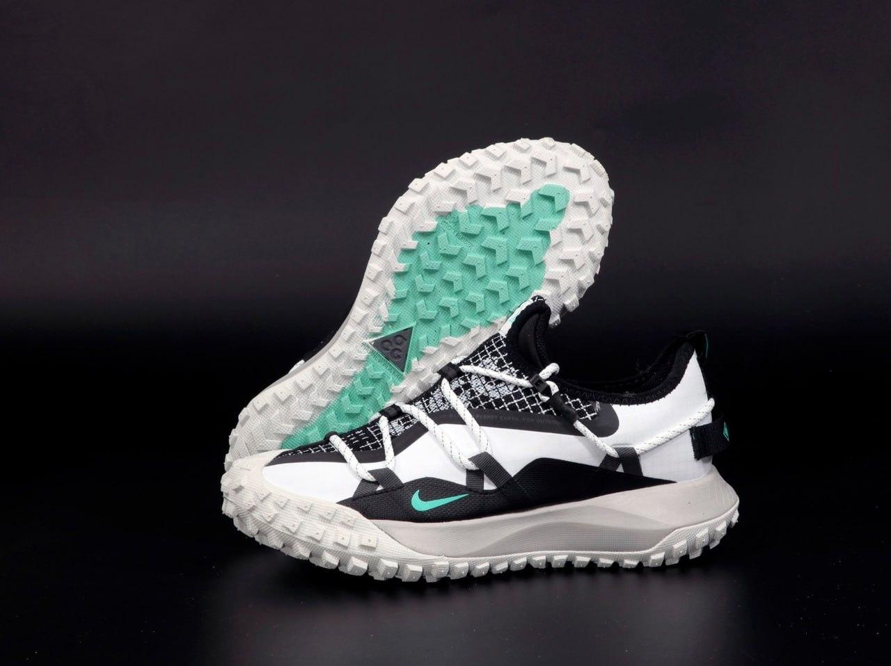 Чоловічі кросівки термо Nike ACG Mountain Fly Low White Black Mint Найк АСДЖ флай білі чорні єврозима осінь для хлопців