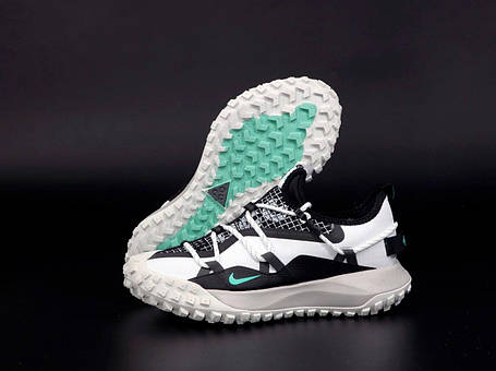 Чоловічі кросівки термо Nike ACG Mountain Fly Low White Black Mint Найк АСДЖ флай білі чорні єврозима осінь для хлопців, фото 1