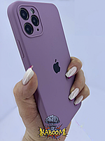 Чехол с квадратными бортами на Айфон 11 Про Фиолетовый , Silicone Case для iPhone 11 Pro Blackcurrant