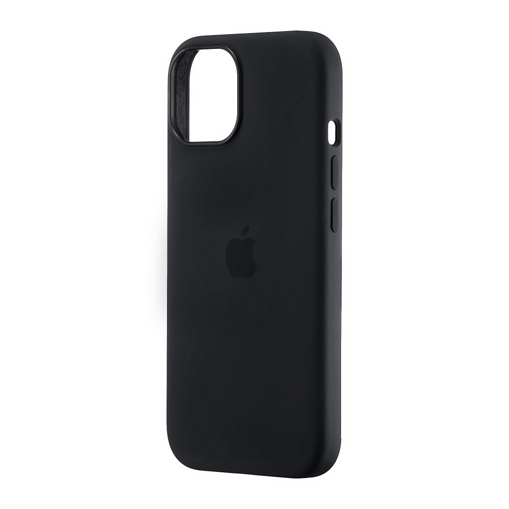Силіконовий чохол Silicon Case with MagSafe Splash Screen для iPhone 15 Pro Black, фото 1