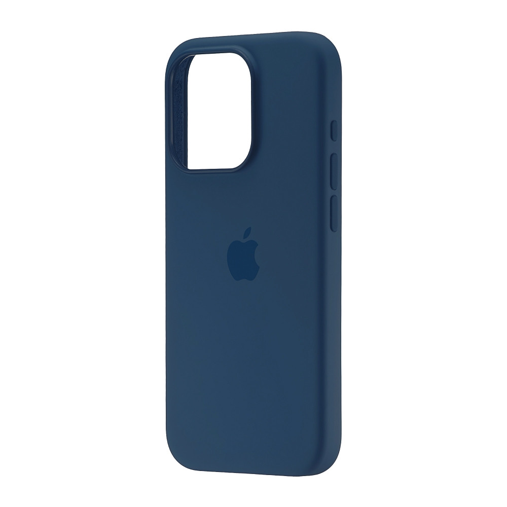 Силіконовий чохол Silicon Case with MagSafe Splash Screen для iPhone 15 Pro Max Storm Blue, фото 1