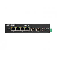 4-портовий PoE комутатор Hikvision DS-3T0506HP-E/HS некерований