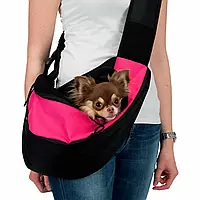 Сумка-переноска для собак та котів вагою до 5 кг Trixie «Sling Front Carrier» 50 x 25 x 18 см (рожева)